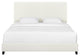 Legends Home King Size White Boucle Upholstered Platform Bed