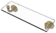 Remi 16" Glass Vanity Shelf with Beveled Edges, Unlacquered Brass