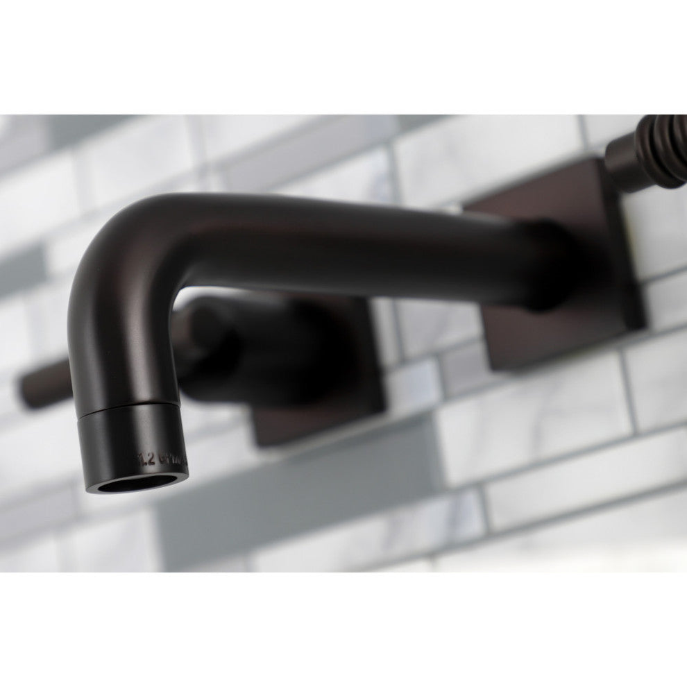 Kingston Brass KS6125ML Two-Handle Wall Mount Bathroom Faucet, Oil Rubbed Bronze