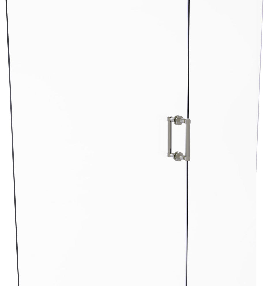 Contemporary 6" Back to Back Shower Door Pull, Satin Nickel