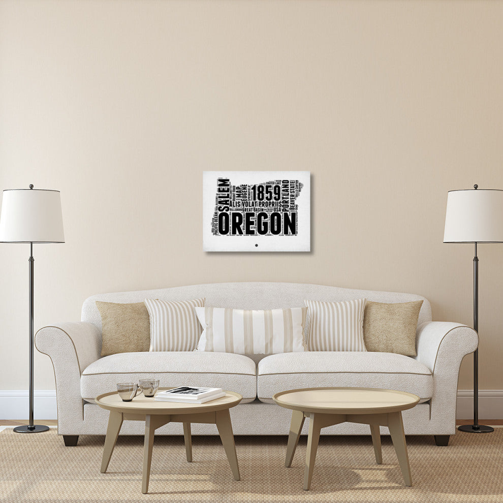 "Oregon Word Cloud 1" Fine Art Print