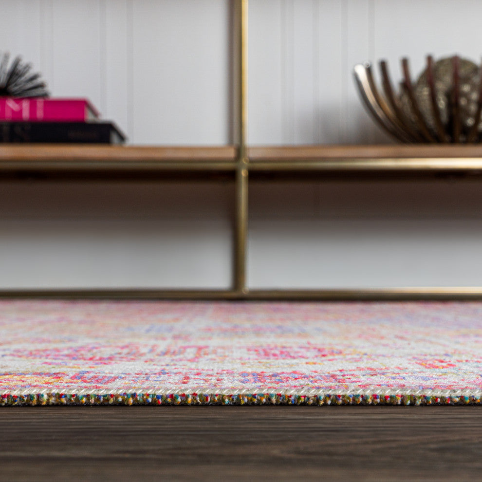 Flori Bohemian Medallion Area Rug, 2x8