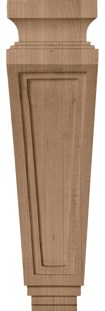 3 7/8"W x 4 1/2"D x 14"H Arts and Crafts Corbel, Rubberwood