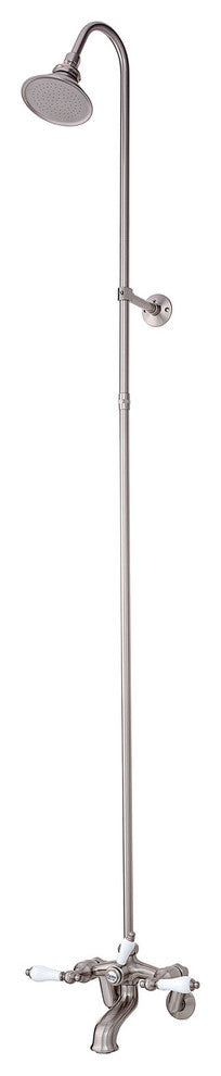 Cheviot Products 5100 Series Tub Filler W/ Shower, Lever Handles, Brushed Nickel