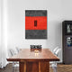 "Grey And Red Abstract 1" Fine Art Print