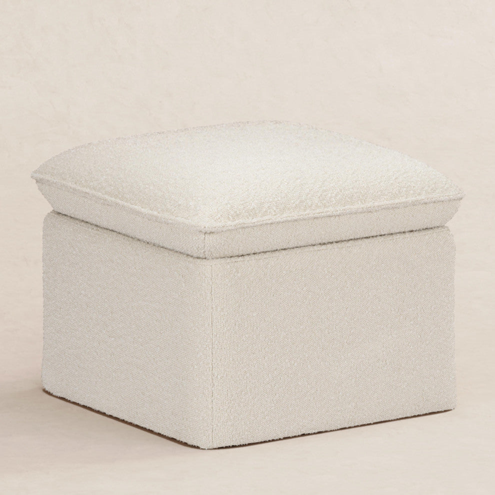 Cali Storage Ottoman, Boucle, Ivory Boucle