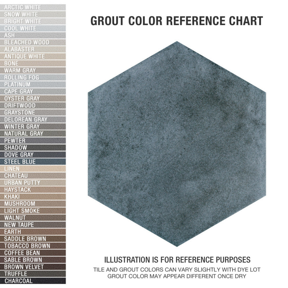 Matter Hex Blue Porcelain Floor and Wall Tile