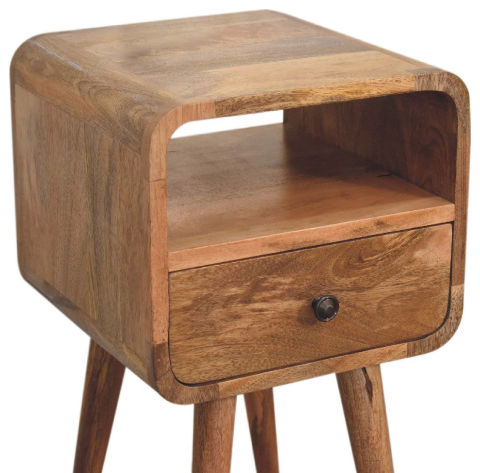 Mini Oakish Curve Open Nightstand