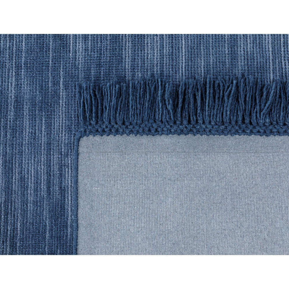 Eva Solid Area Rug, Blue, 8'x10'