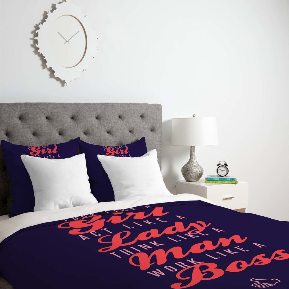 Deny Designs Wesley Bird New Boss Duvet Cover - Lightweight