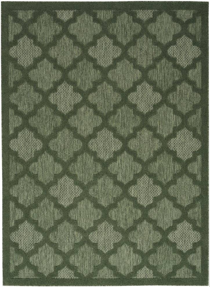 Nourison Easy Care 5' x 7' Green Modern Area Rug
