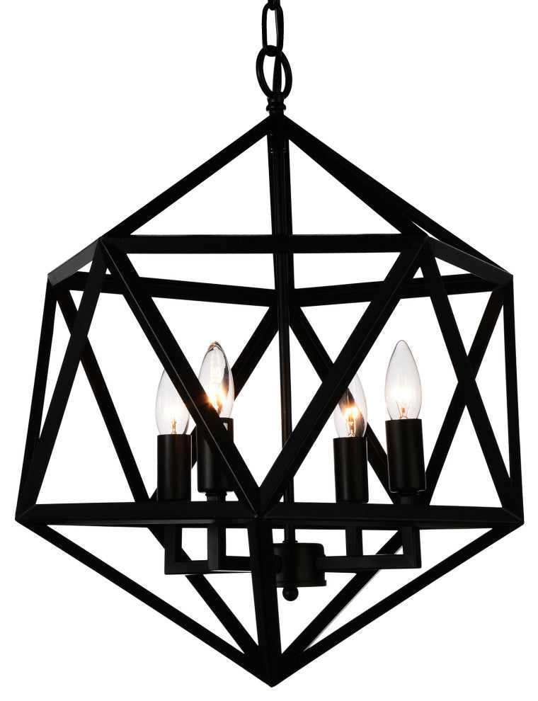 Amazon 4 Light Up Pendant With Black Finish