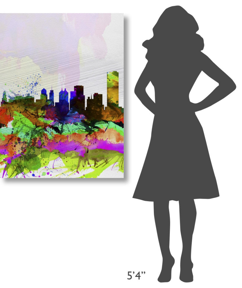 "Buffalo Watercolor Skyline" Fine Art Print