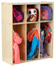3 Section Coat Locker Storage Organizer with Hooks
