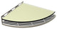 TileWare Structural Surfaces Claddy T-Shelf With Glass Cover, Vellum
