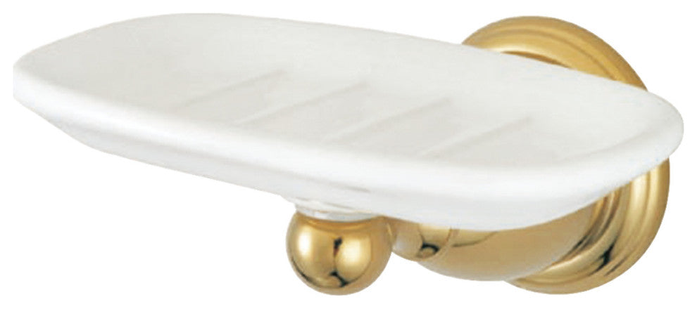 Kingston Brass Wall-Mount Soap Dish Holder, Polished Brass