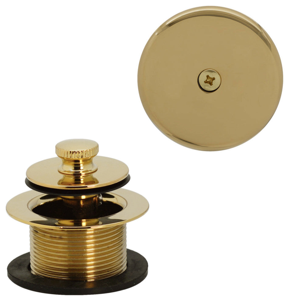 Twist & Close Sch. 40 ABS Bath Waste With One-Hole Elbow In Oil Rubbed Bronze, Polished Brass