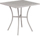 28'' Square Indoor-Outdoor Steel Patio Table, Gray