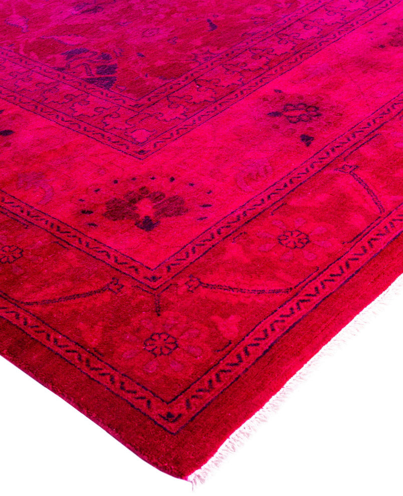 Overdyed One-of-a-Kind Hand-Knotted Area Rug Pink, 8' 3" x 10' 2"