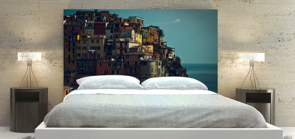 "Homes On Cliff" Headboard
