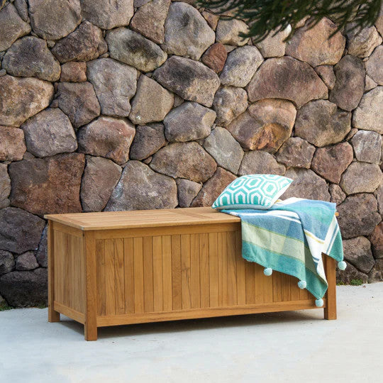 Richmond Teak Wood 60 Inch Outdoor Storage Deck Box
