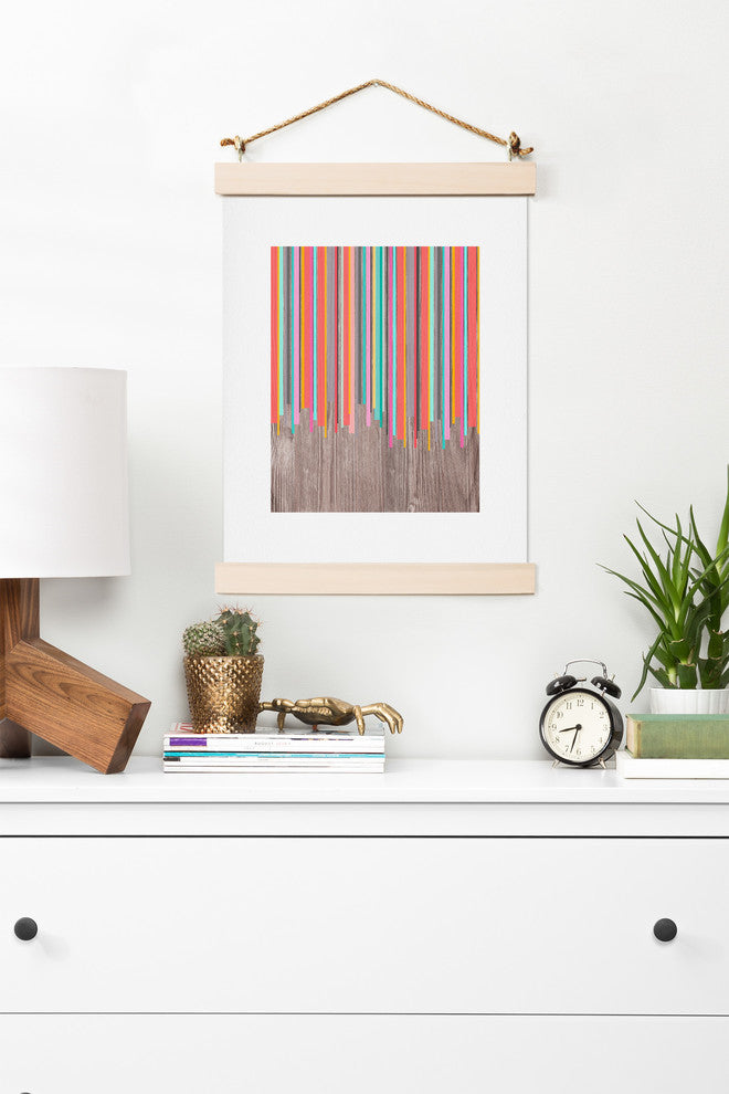 Deny Designs Iveta Abolina Stripe Happy Art Print
