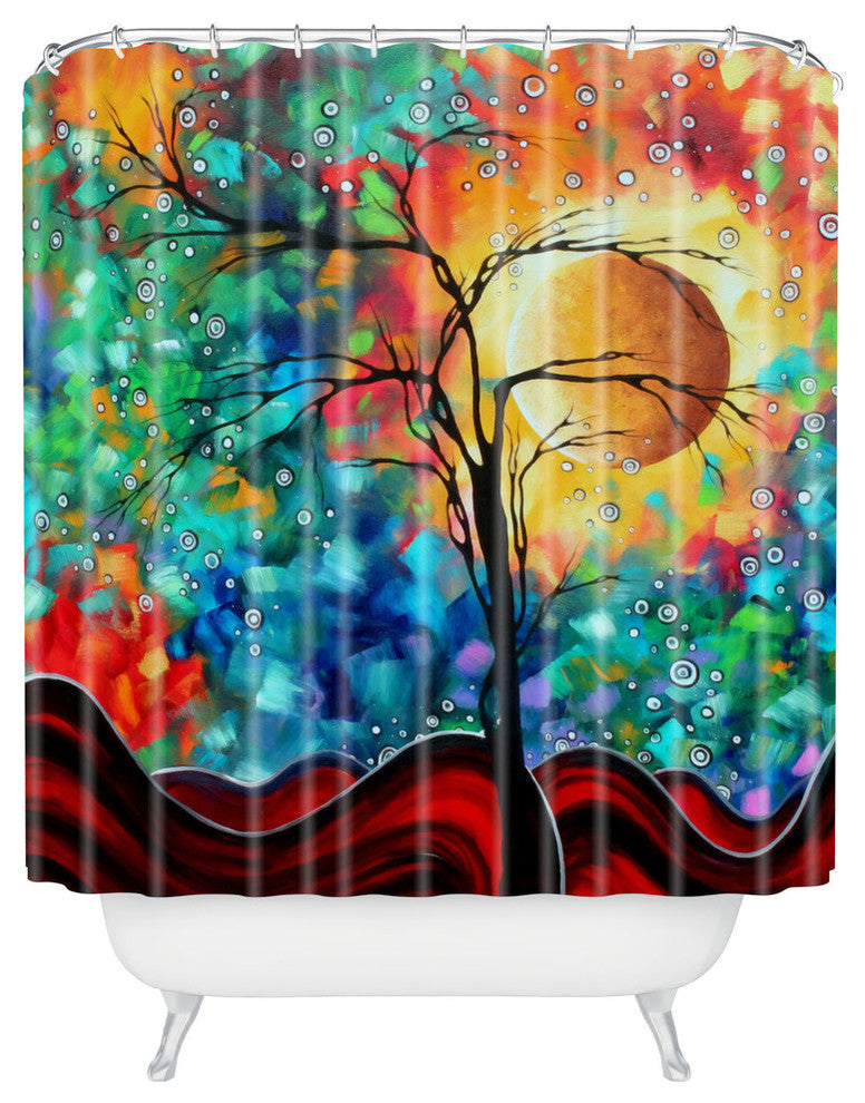 madart inc Bursting Forth Shower Curtain