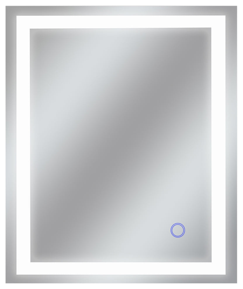 Bathroom LED Mirror With Touch On/Off Dimmer and Anti-Fog, 36"x30" [2019 New Tri