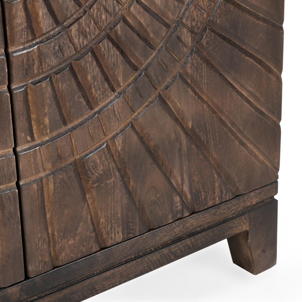 Vivienne Mango Wood Wine Cabinet by Kosas Home, Brown