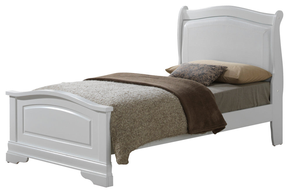 Burness Bed, White, Twin