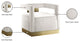 Armani Velvet Upholstered Accent Chair, Cream