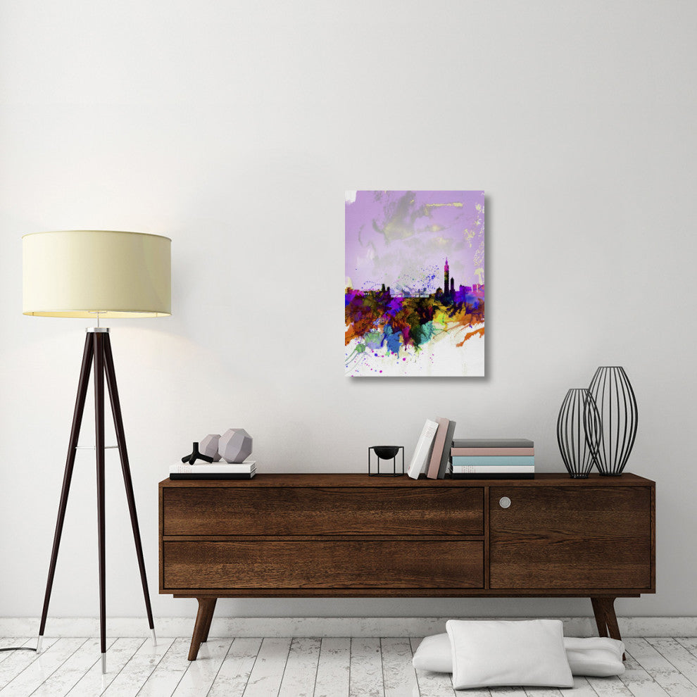 "Taipei Watercolor Skyline" Fine Art Print