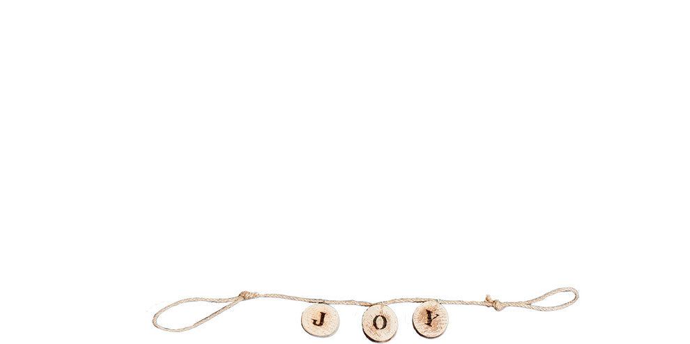 Wooden Garland, Joy, Set of 2