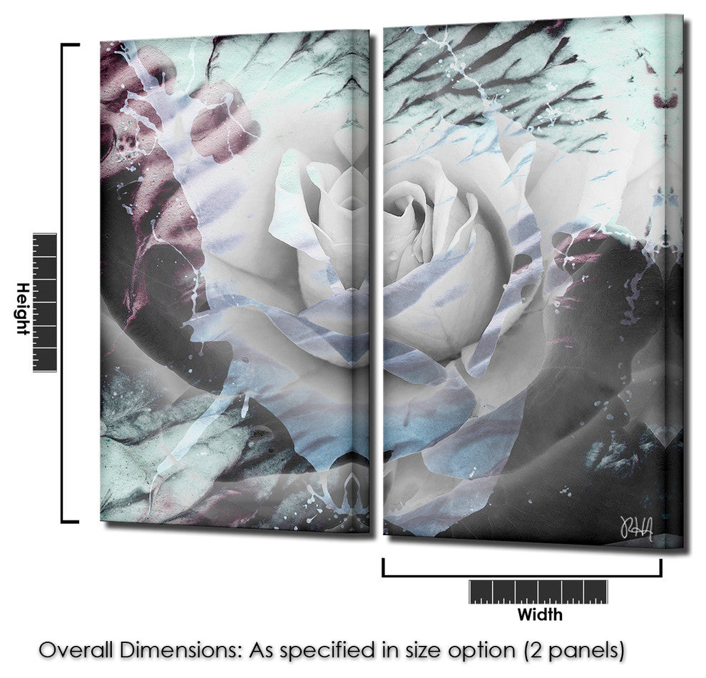 Painted Petals XLVIII Canvas Wall Art, 16"x16" 2-Panels