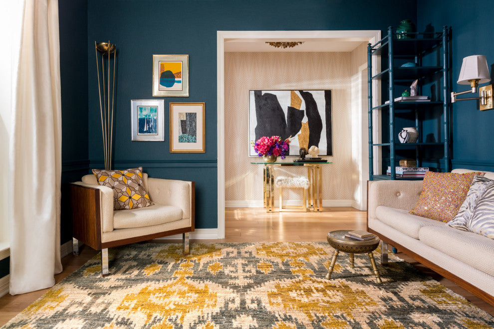Xavier XV-04 Grey-Gold Area Rug, 8'6"x11'6"