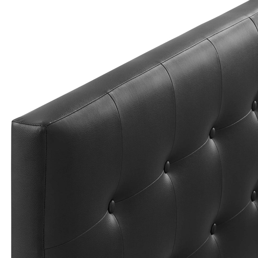 Emily King Upholstered Vinyl Headboard - Black