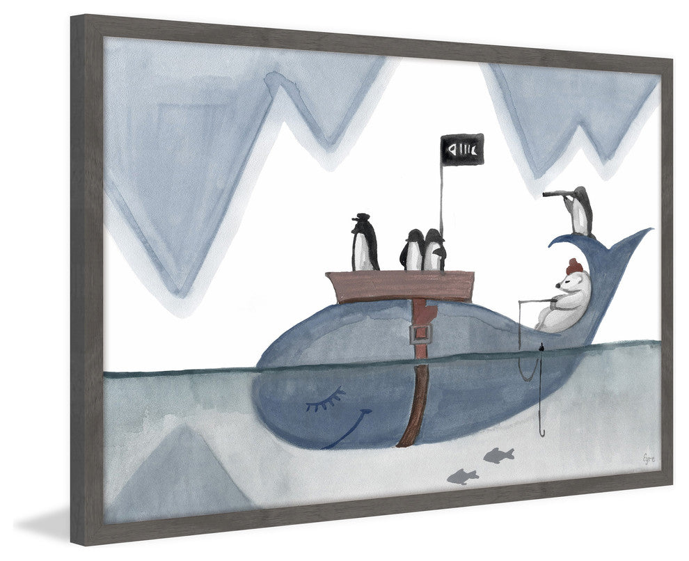 "Arctic Pirates" Framed Painting Print, 24"x16"