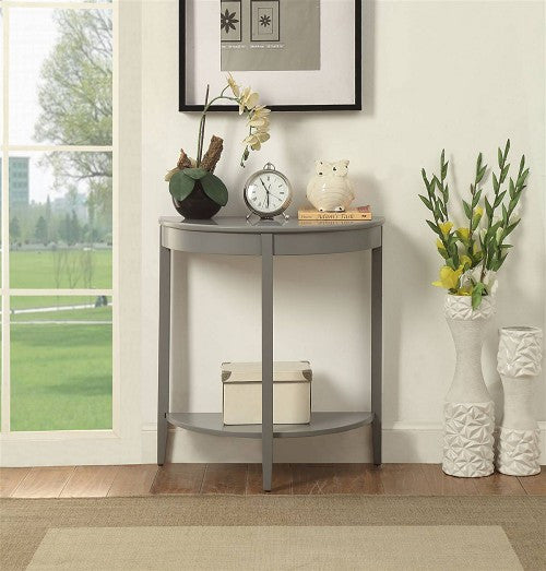 Console Table with Shelf, Gray