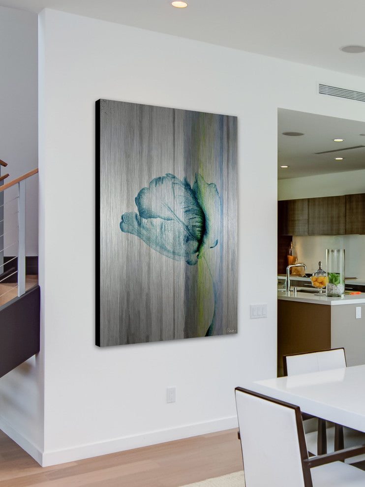 "Water Flower" UV Ink Print on Brushed  Aluminum, 30"x45"