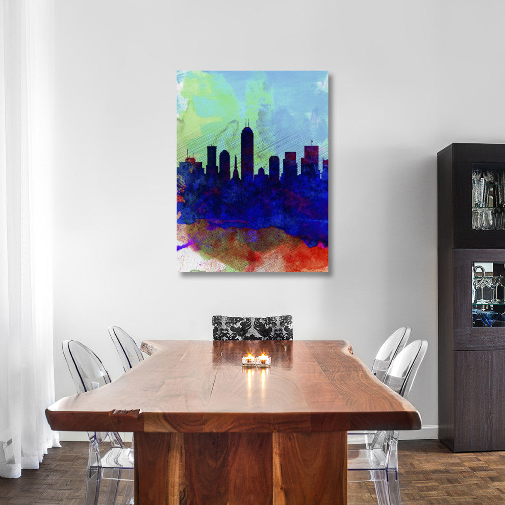 "Indianapolis Watercolor Skyline" Fine Art Print