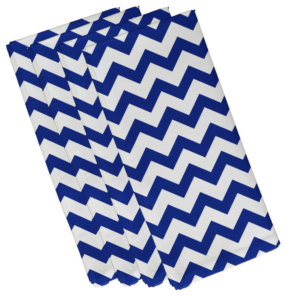 Chevron Decorative Napkin, Dazzling Blue, Set of 4