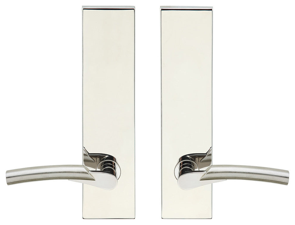Phoenix Lever, Tubular Passage, Polished/Satin Stainless Steel, 2-3/4" Backset