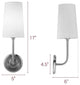 Forma Wall Sconce with Fabric Shade, Polished Chrome