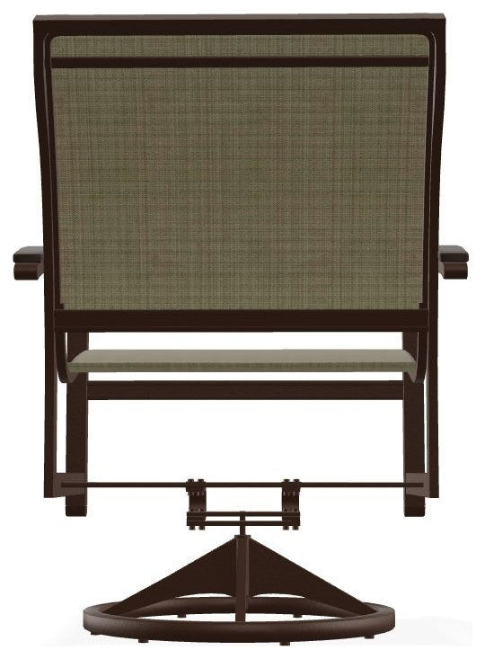Bazza Sling Outdoor Swivel Rocker, Elevation Stone/Kona