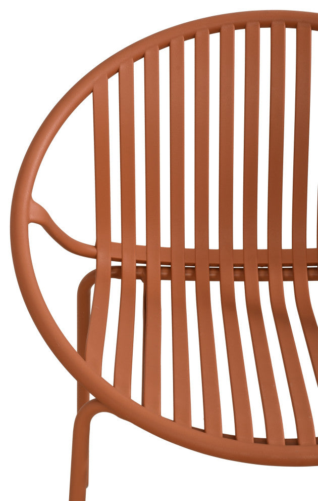 GDF Studio 7-Piece Modern Outdoor Dining Set, Orange/Black