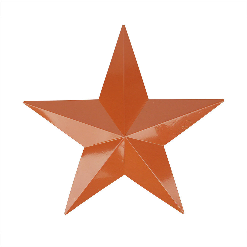 Country Rustic Star Indoor/Outdoor Wall Decoration, Brown, 15", Light Brown