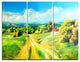"Color of Summer" Glossy Metal Wall Art, 3 Panels, 36"x28"