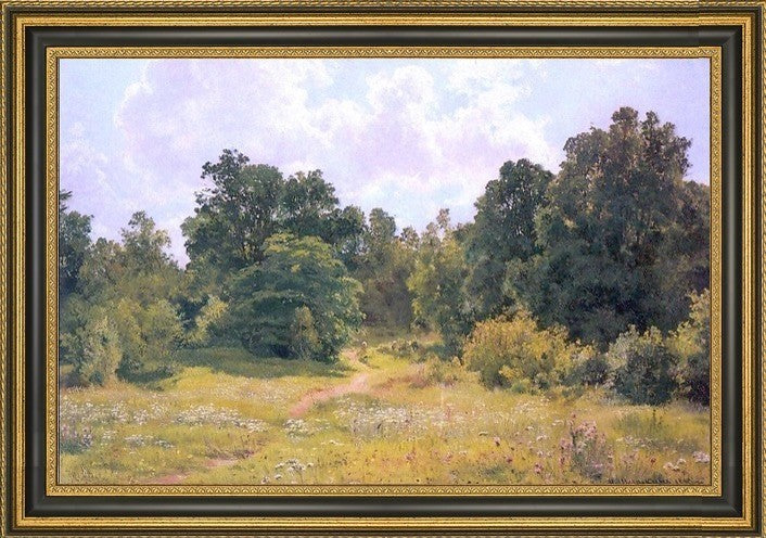 Ivan Ivanovich Shishkin Deciduous Forest Edge EtudeFramed Canvas Print, 16"x24"