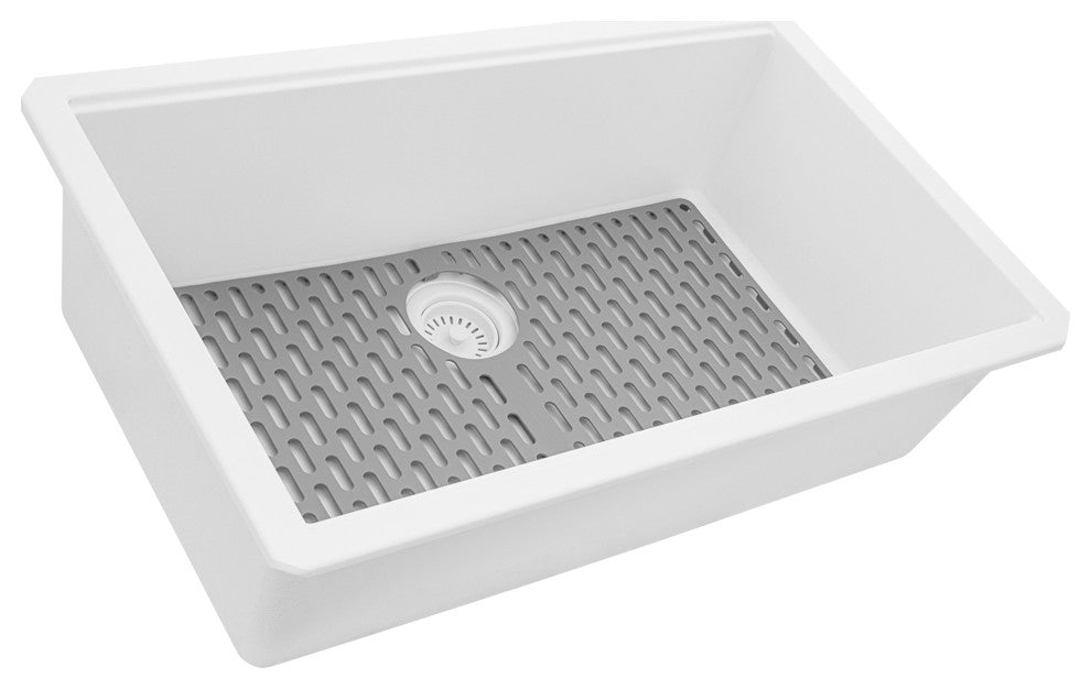 33-inch inch Granite Composite Undermount Sink - Arctic White - RVG2080WH