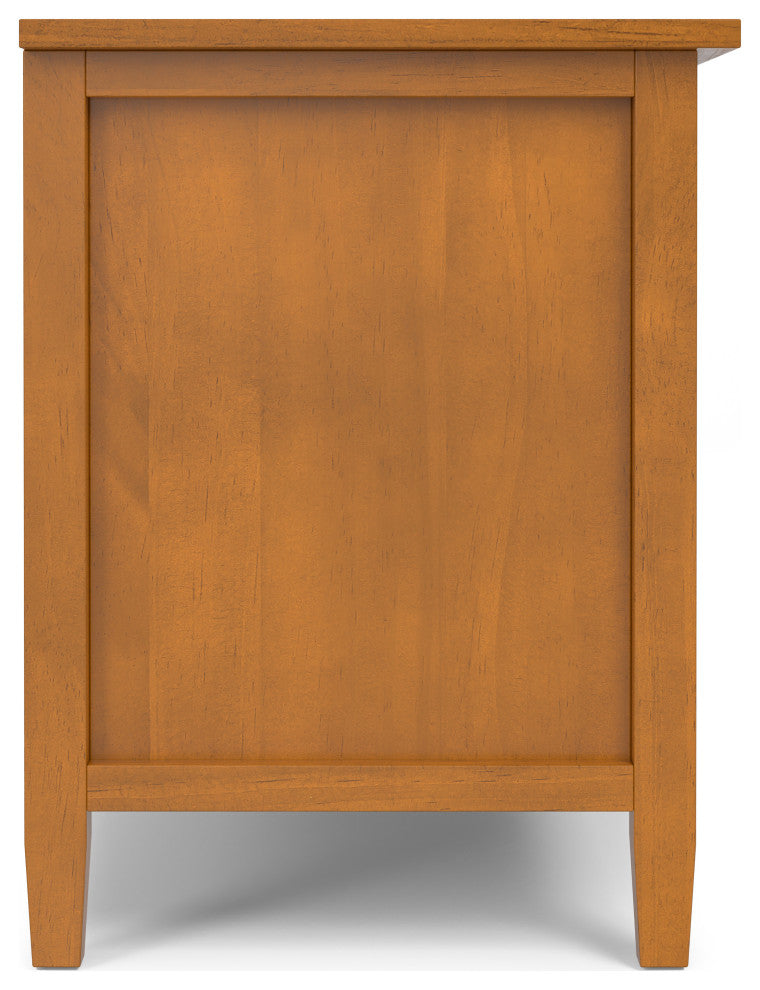 Warm Shaker Solid Wood 60" TV Media Stand, Light Golden Brown For TVs up to65"